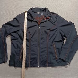 Harley-Davidson full zip shirt jacket, size-1W, Black & Orange, Great condition